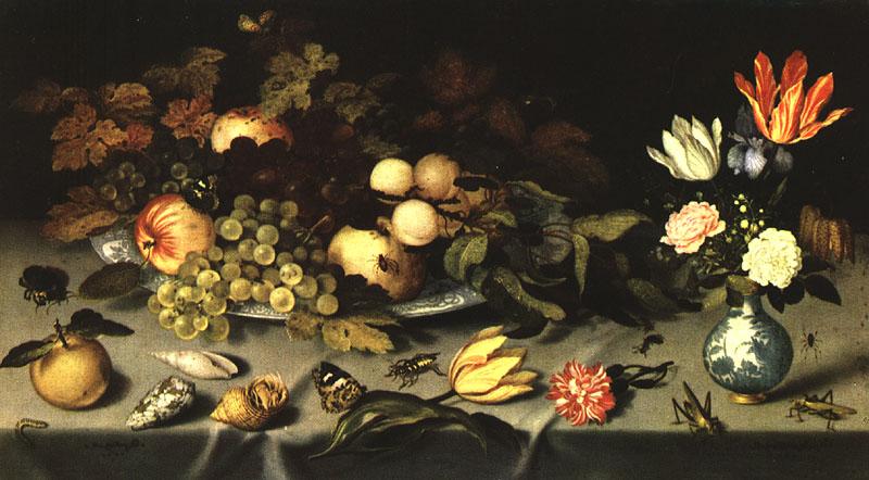 AST, Balthasar van der Flowers and Fruit  fg oil painting image